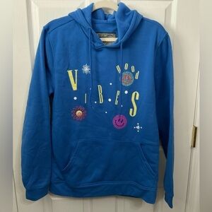 Brooklyn Cloth hoodie. Good Vibes. Blue. Size M